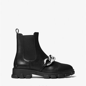 Michael Kors Scarlett Embellished Leather Boot Black Sz 8